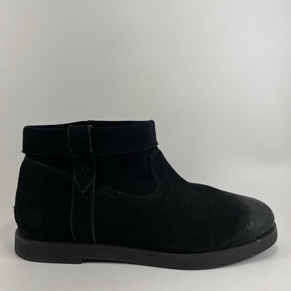 UGG Josefene Cuff Boot Black Suede Short Ankle Womens Size 10 Booties Slip On - Picture 1 of 11
